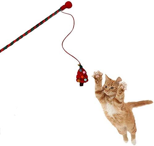 צעצועי חתולים אינטראקטיביים שרביט לשרביט בטיחות קנטר קניט צעצוע למתאמן מחמד אימונים מקורה