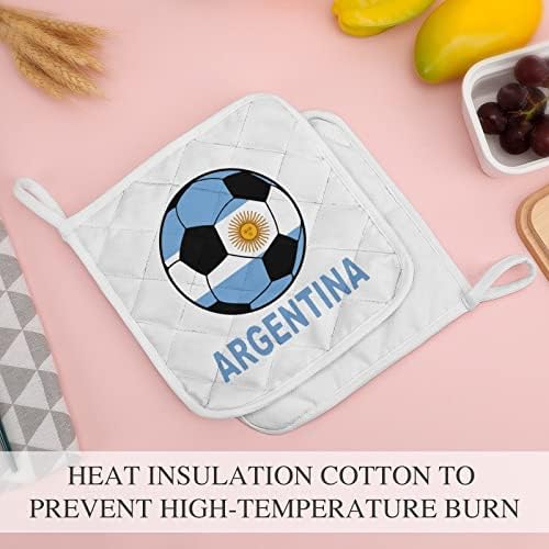מחזיקי סיר כדורגל לארגנטינה למטבח חום עמיד בפני חום תנור רפידות חמות לבישול