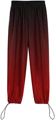 מכנסי טרנינג אופנה של Dreamlascar לנשים מכנסי טרקלין רופפים עם כיסים עם מכנסי יוגה ספורטית מותניים גבוהים