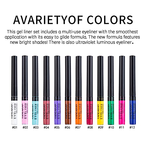צבעוני צבעוני ג ' ל אייליינר עיפרון עט צלליות עיפרון פרל מתכתי גליטר אייליינר אייליינר עפרונות לנשים