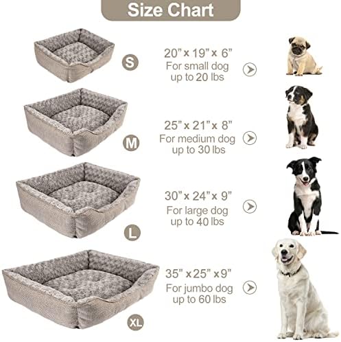 מיטת כלבים עמידה בזמן פרווה לכלבים גדולים בינוניים קטנים מיטת חיות מחמד רכה רכה מיטת ספה כלב