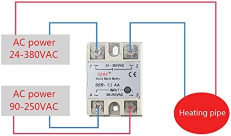 SJSW ממסר מצב מוצק SSR 10AA 25AA 40AA בקרת AC AC מעטפת לבנה שלב יחיד ללא כיסוי פלסטיק כניסה AC 90-250V