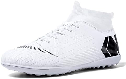 מגפי כדורגל לגברים של Liaocx נעליים TF/AG Sneaker Sneaker מגפי כדורגל סולרים גרב גבוהה לחיצוניות/מקורה/תחרות/אימונים