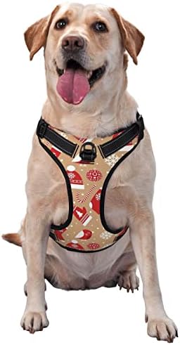 רתמת כלבים לחג המולד בגדי גרב קישוט חיית מחמד מתכווננת רתמות אפוד חיצוניות X-LAGE
