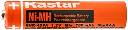 סוללה של קסטאר 4-חבילה ומטען USB חכם CMH4 תואם לפנסוניק 1.2V 400mAh BK40AAABU, 1.2V 550mAh HHR-4DPA/4B HHR-55AAABU, 1.2V 650MAH HHR-65AAABU,