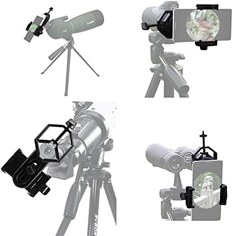 SVBONY SV126 הרכבה על רכב, מתאם טלפון סלולרי אוניברסלי הר טלסקופ הר טלפוני, מתאם חצובה SV110 למצלמה משקפת