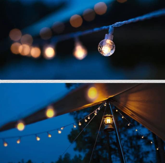 אורות מיתר סולארי של Blackdeer חיצוני 100 LED Crystal Globe Lightswater Lightswater Patio Patio Light Light for Camping Elly
