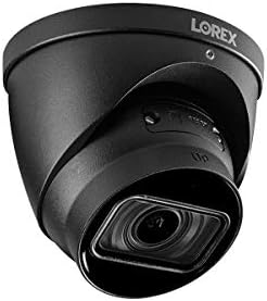 Lorex lne9282b 4k ממונע varifocal ip חכם IP מצלמת אבטחה כיפה שחורה עם זום אופטי 4x, הקלטה של ​​30 fps בזמן אמת ואודיו האזנה, POE, מצלמה