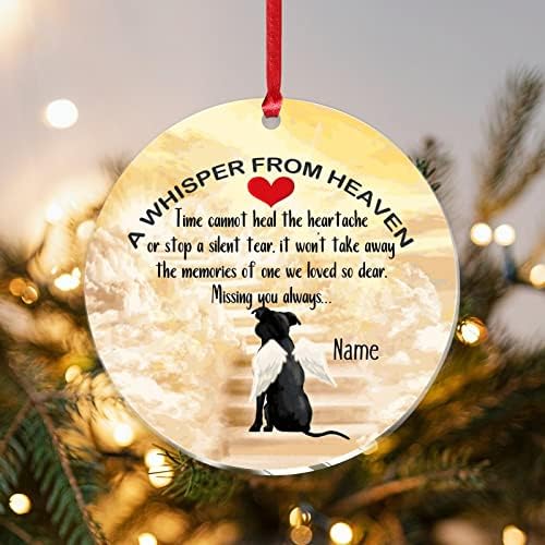 לחישה משמיים פרנצ ' טון כלב חג המולד אקריליק קישוטי לחיות מחמד זיכרון קרמיקה חג המולד מזכרת אישית כלב שם מצחיק קישוט למשפחה חברים הורים