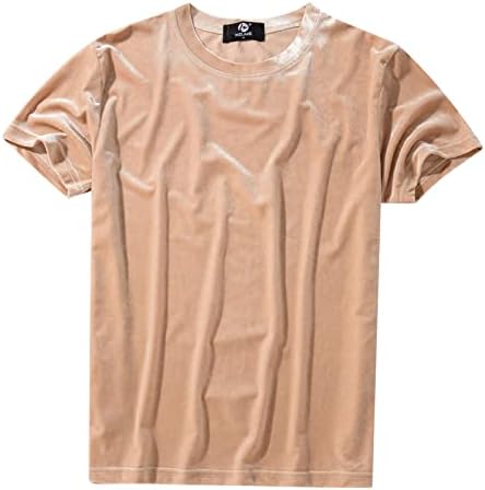 2023 קטיפה חדשה קטיפה קטיפה אופנה היפ הופ רזה שרוולים קצרים פשוטים חולצות טרנדיות חולצות טרנדיות