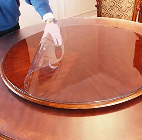 פרקלה עגולה עגולה מפלסטיק שולחן שולחן שולחן מגן ריהוט עיגול כיסוי ויניל עמיד למים PVC עמיד חום לחום לשולחן האוכל כרית שולחן כרית שולחן