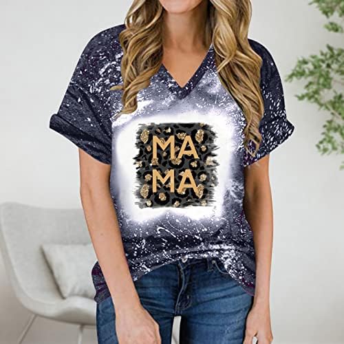 2023 אמא בציר מולבן חולצות לנשים מצחיק נמר גרפי טיז חולצות מקרית קצר שרוול צוואר טי חולצה