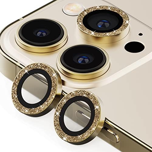 אופטודיר טק אייפון 14 פרו מקס מצלמה עדשת מגן-גליטר-זהב צבע