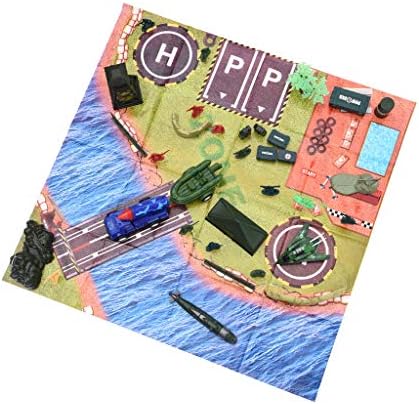 צעצוע סט צבאי משחק סט כולל משחק כרית ושדה כלים עם אחסון מיכל 25 איקס 25 פלסטיק מחצלת צבאי